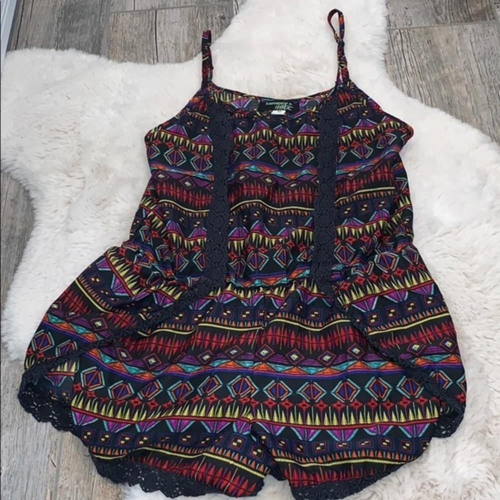 Harmony and havoc Romper/ stripes and design